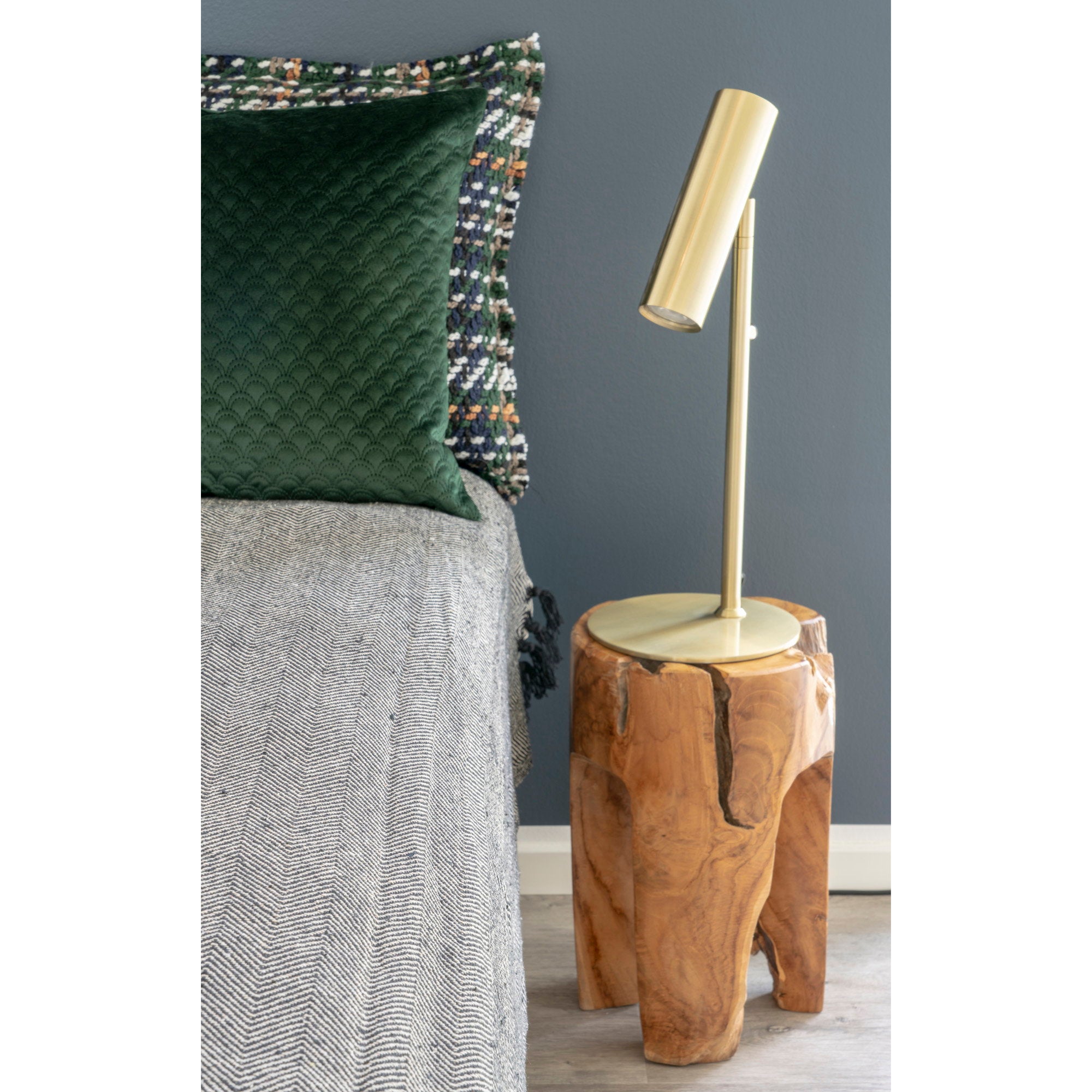 Rose  Stool - Stool, teak, natural, 3 leg ø26x40 cm