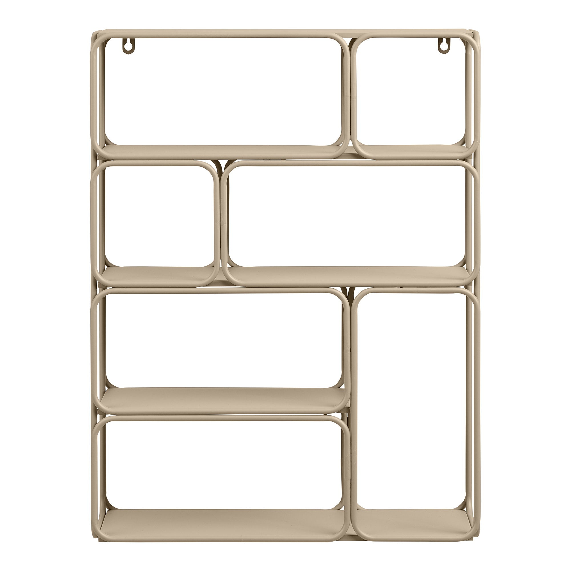 Lanciano Wall Shelf - Wall shelf, metal, beige 48x18x64 cm