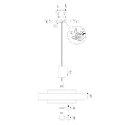 Aurelia black/gold metal pendant lamp