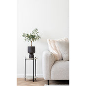 Galena Cushion - Cushion, artificial fur, white 45x45 cm
