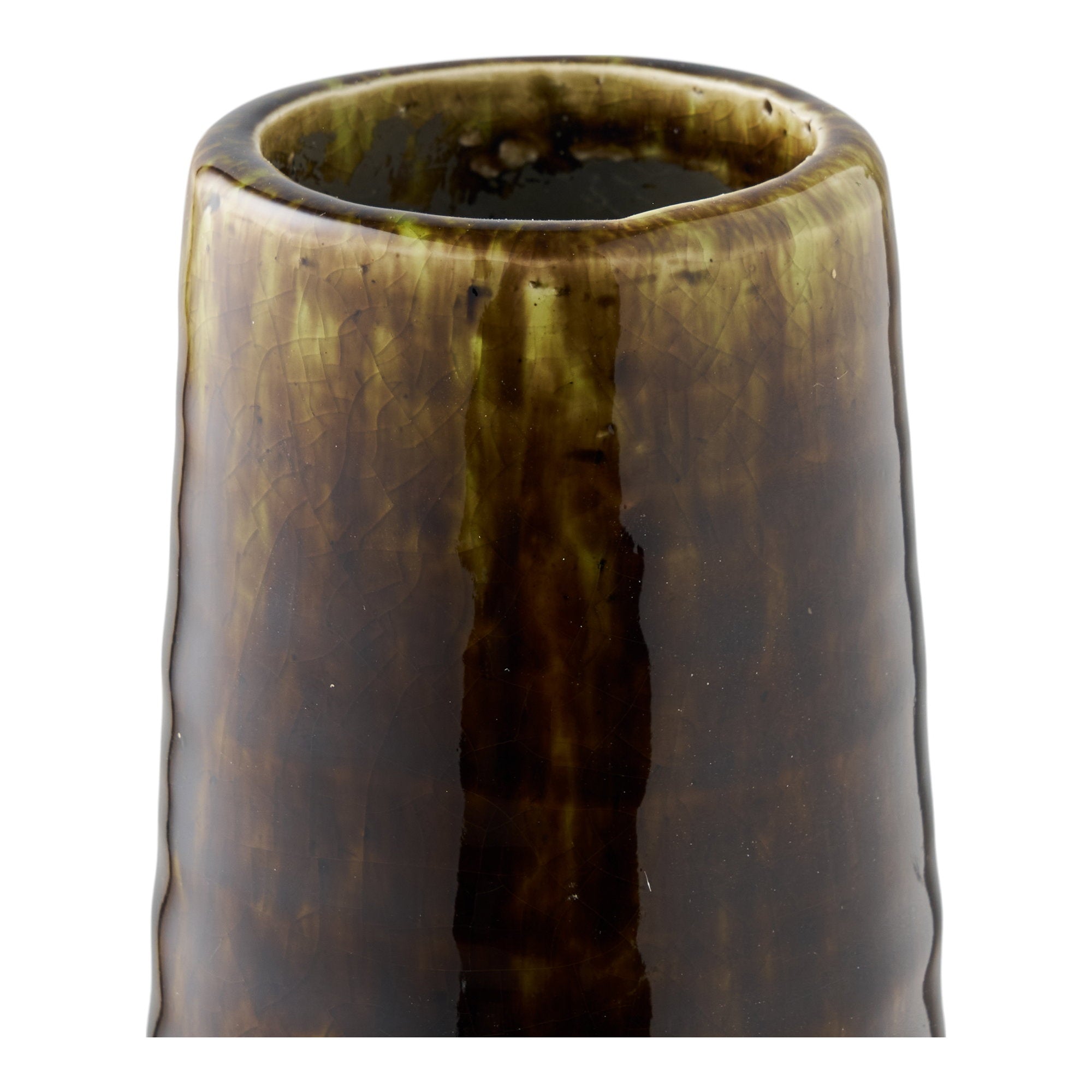 Vase - Vase, ceramic, brown ø11x39 cm