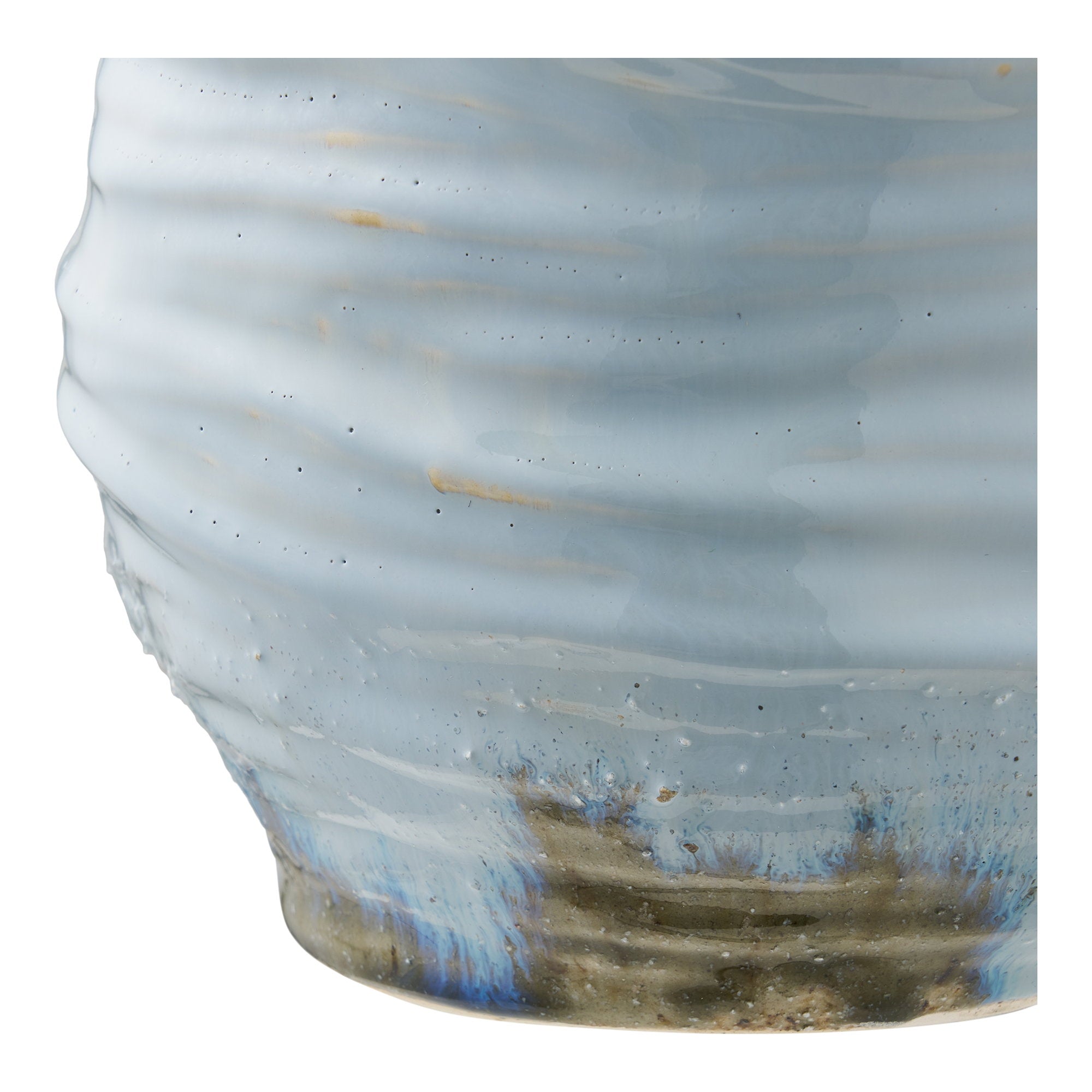 Vase - Vase, ceramic, light blue ø19,5x22,5