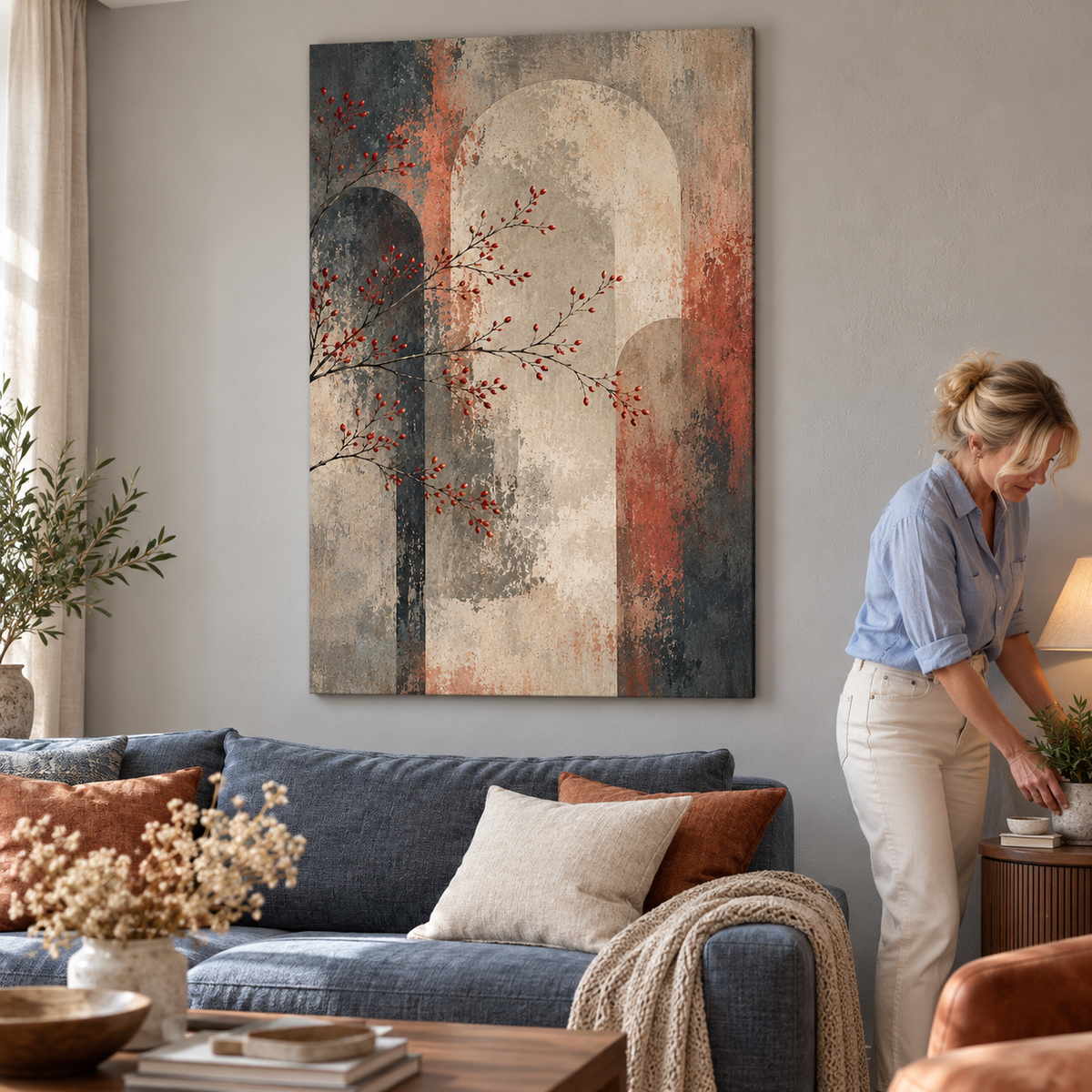 Blue Vase Stillness No.3 - Canvas