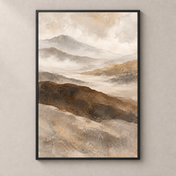 Stillness Beyond the Hills - framed poster front view