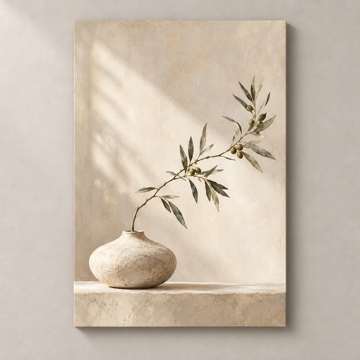 Olive Light on Linen - canvas standalone mockup