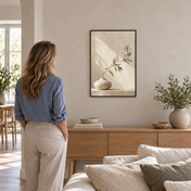 Olive Light on Linen - poster ugc mockup