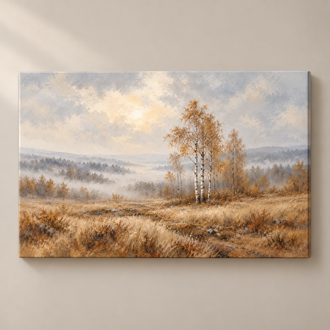 Birches After the Rain horizontal canvas standalone