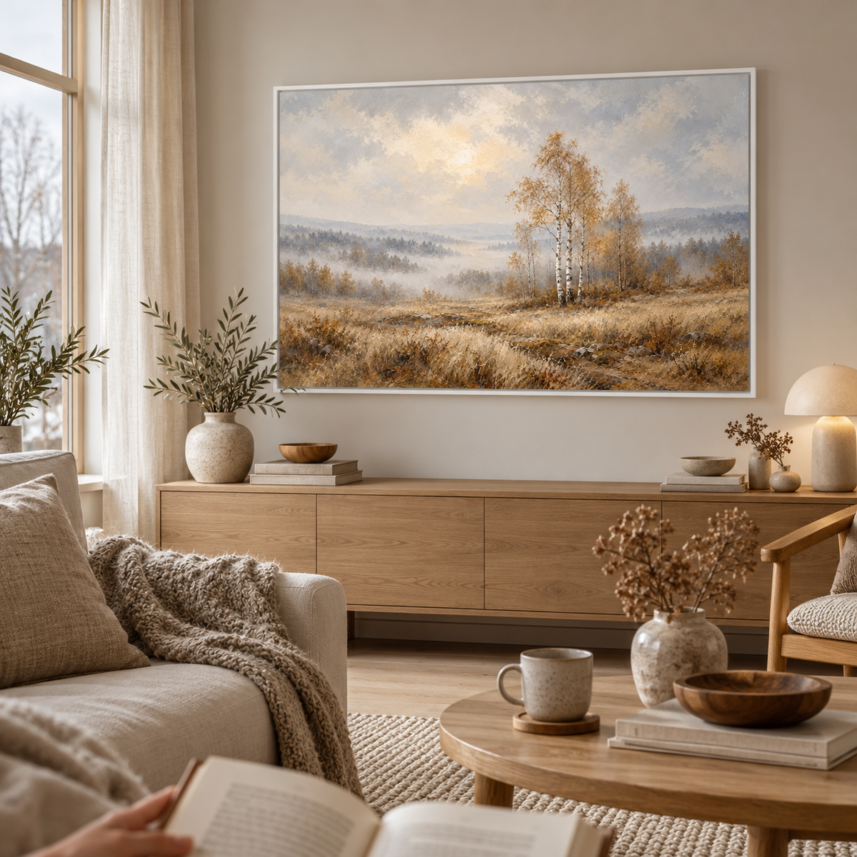 Birches After the Rain - Poster