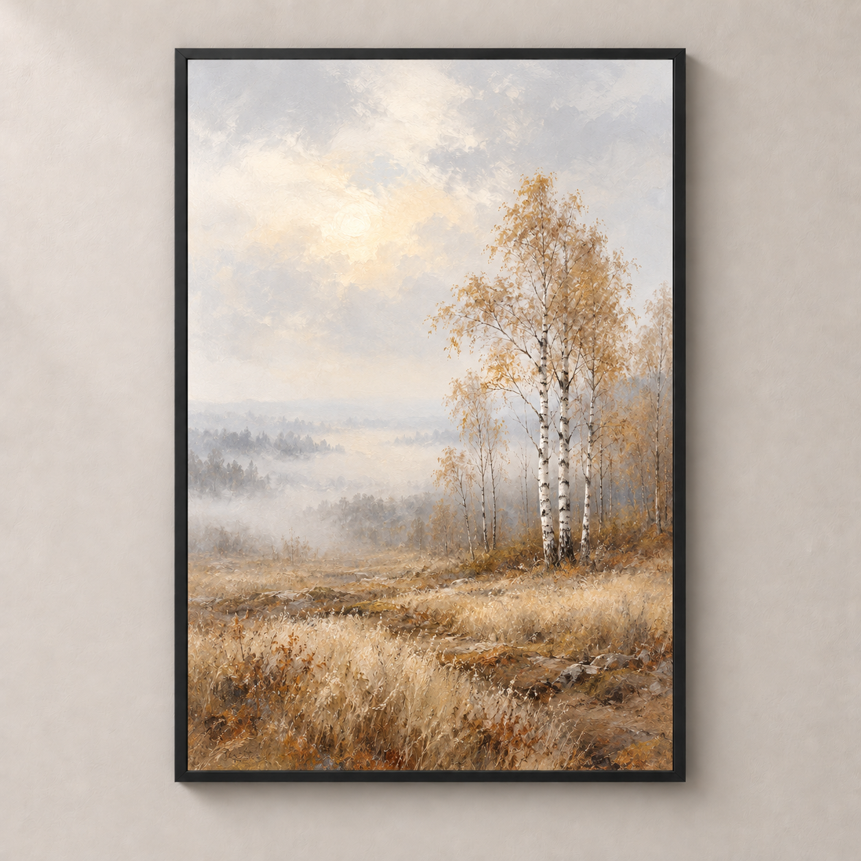 Birches After the Rain - poster standalone mockup