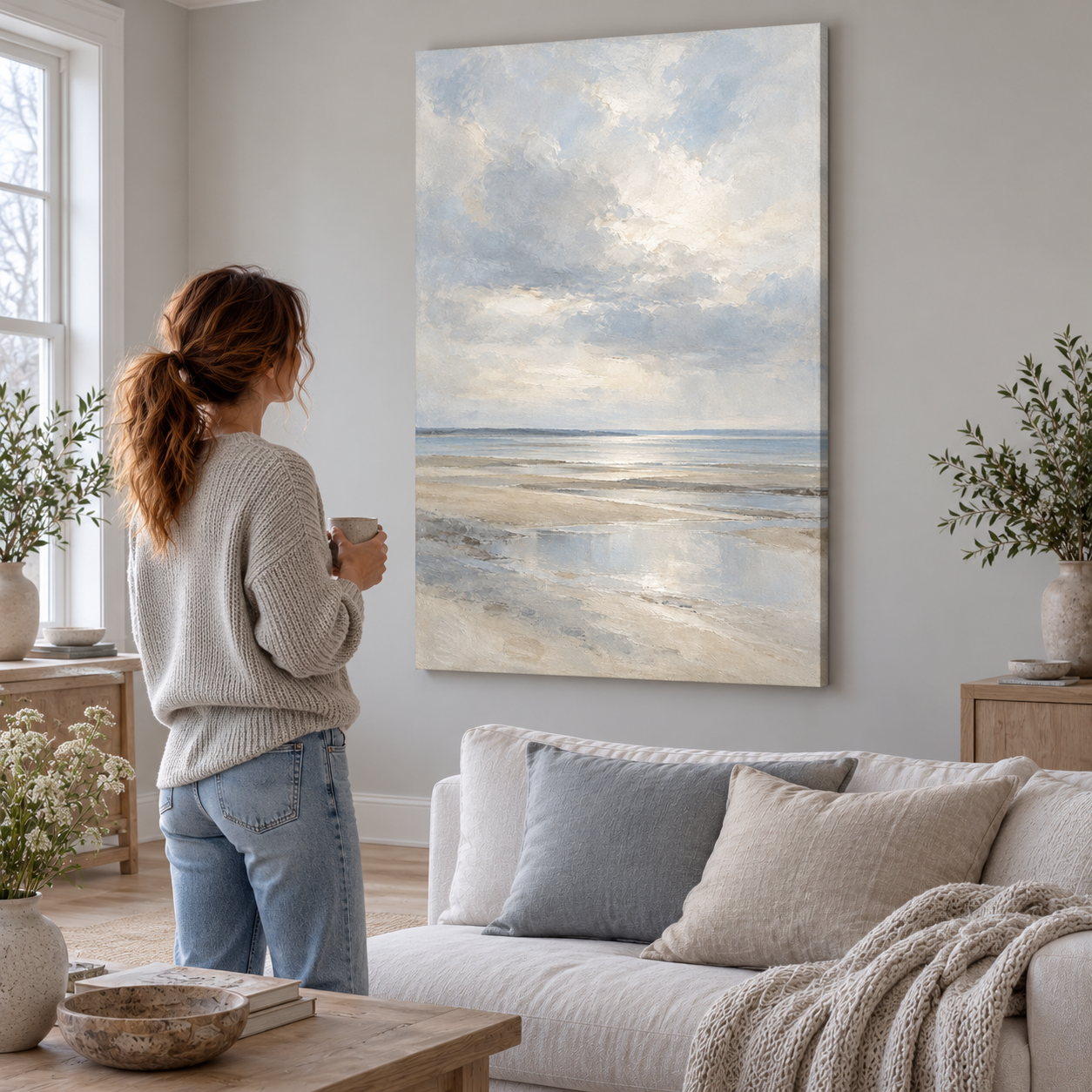 A Tide of Quiet - canvas UGC in a Scandinavian home