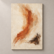 Ochre in Still Motion - frameless canvas front view