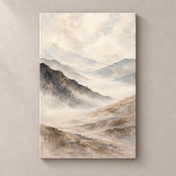 Mist Across the Valley - frameless canvas front view