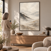 Mist Across the Valley - thin framed poster UGC