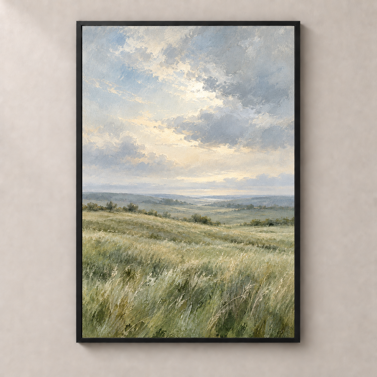 A Meadow in Silver Light - poster standalone mockup
