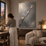 Plum Branch in Dusk - canvas ugc mockup