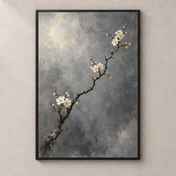 Plum Branch in Dusk - poster standalone mockup
