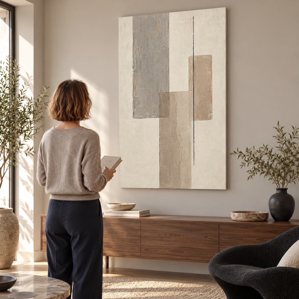 Measured Calm - canvas UGC in a modern home