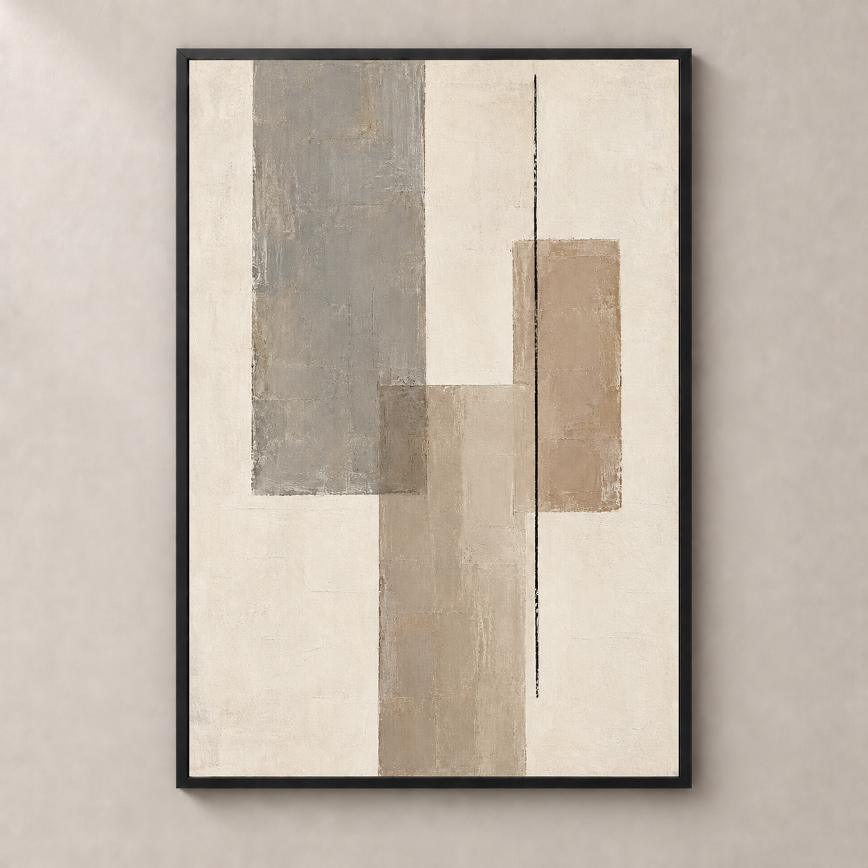 Measured Calm - thin framed poster front view