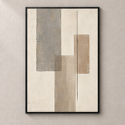 Measured Calm - thin framed poster front view