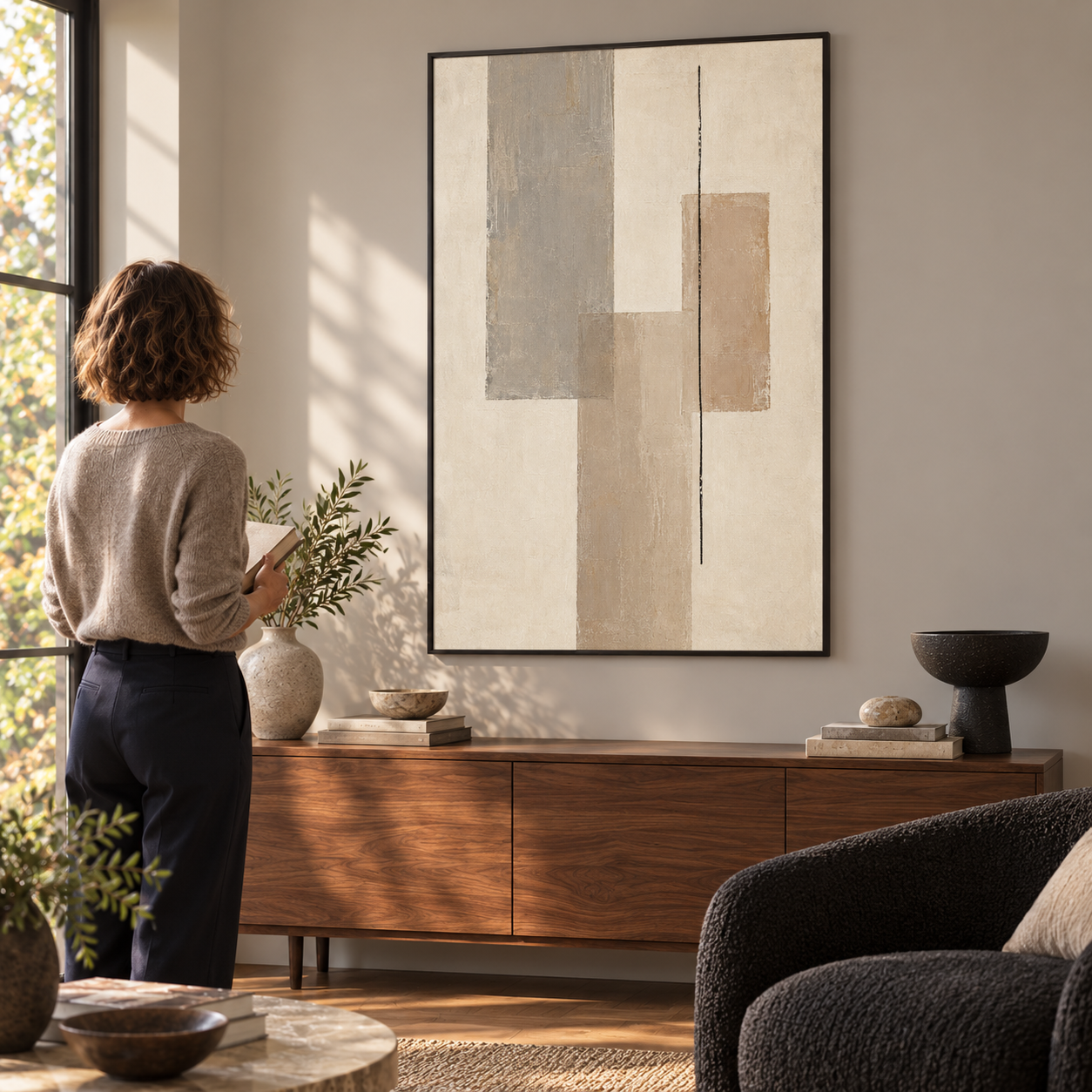 Measured Calm - poster UGC in a modern home