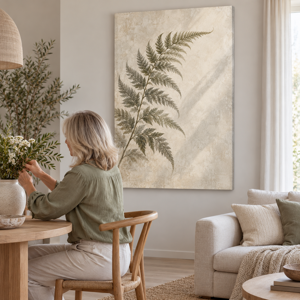 Fern Written in Light - canvas UGC