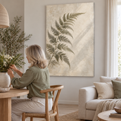 Fern Written in Light - canvas UGC