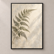 Fern Written in Light - thin framed poster front view