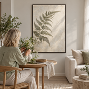 Fern Written in Light - botanical poster UGC