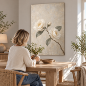 Camellia in Pale Morning - canvas UGC