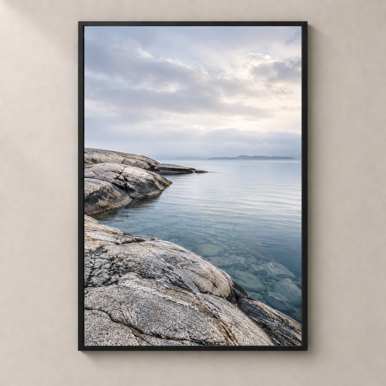 At the Edge of the Tide - thin framed poster front view