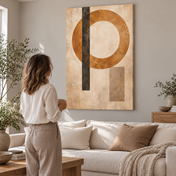 Orbit in Ochre - canvas ugc mockup