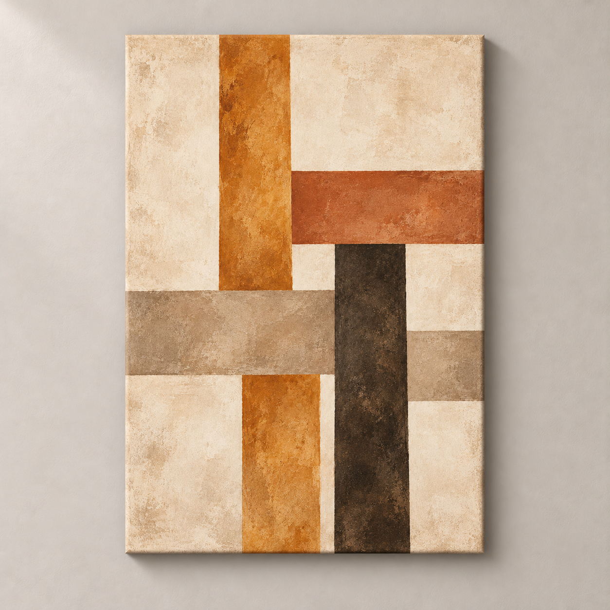 Woven Earth - frameless canvas front view