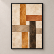 Woven Earth - thin framed poster front view