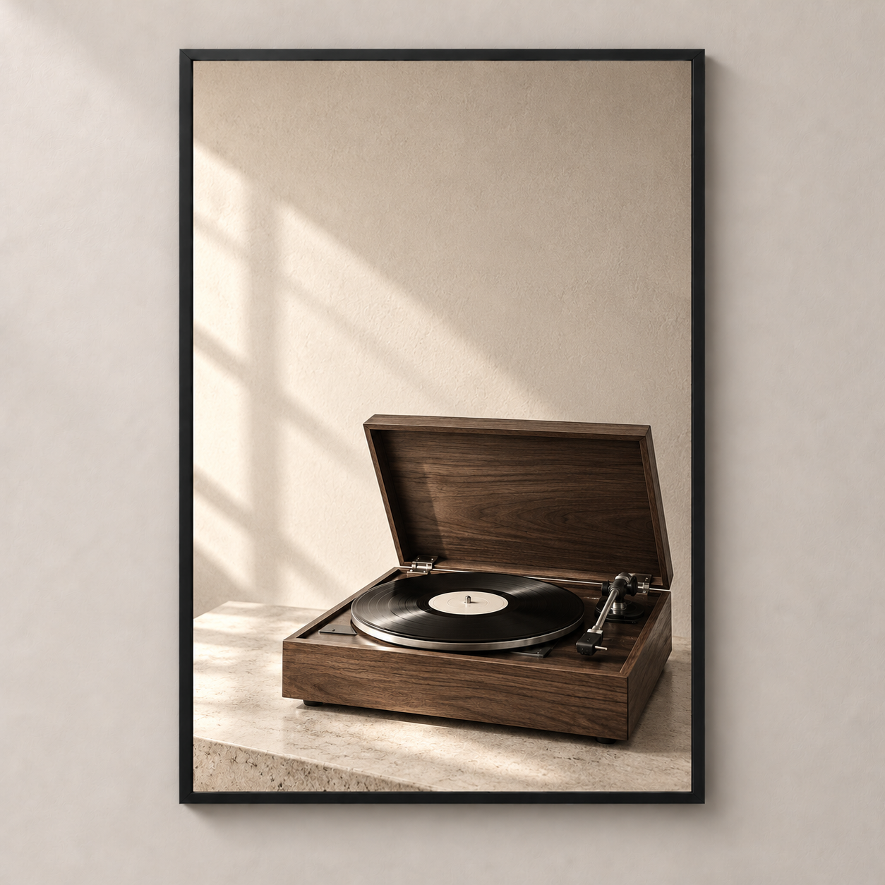When Records Waited - thin framed poster front view