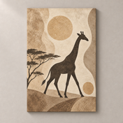 Giraffe Beneath Quiet Skies - canvas standalone mockup