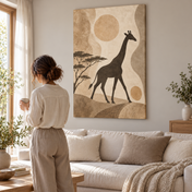 Giraffe Beneath Quiet Skies - canvas ugc mockup