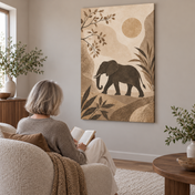 Elephant on the Quiet Plain - canvas ugc mockup