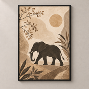Elephant on the Quiet Plain - poster standalone mockup