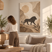 Lion in Soft Earth - canvas ugc mockup