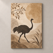 Ostrich in the Pale Light - canvas standalone mockup