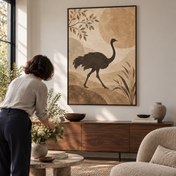 Ostrich in the Pale Light - poster ugc mockup