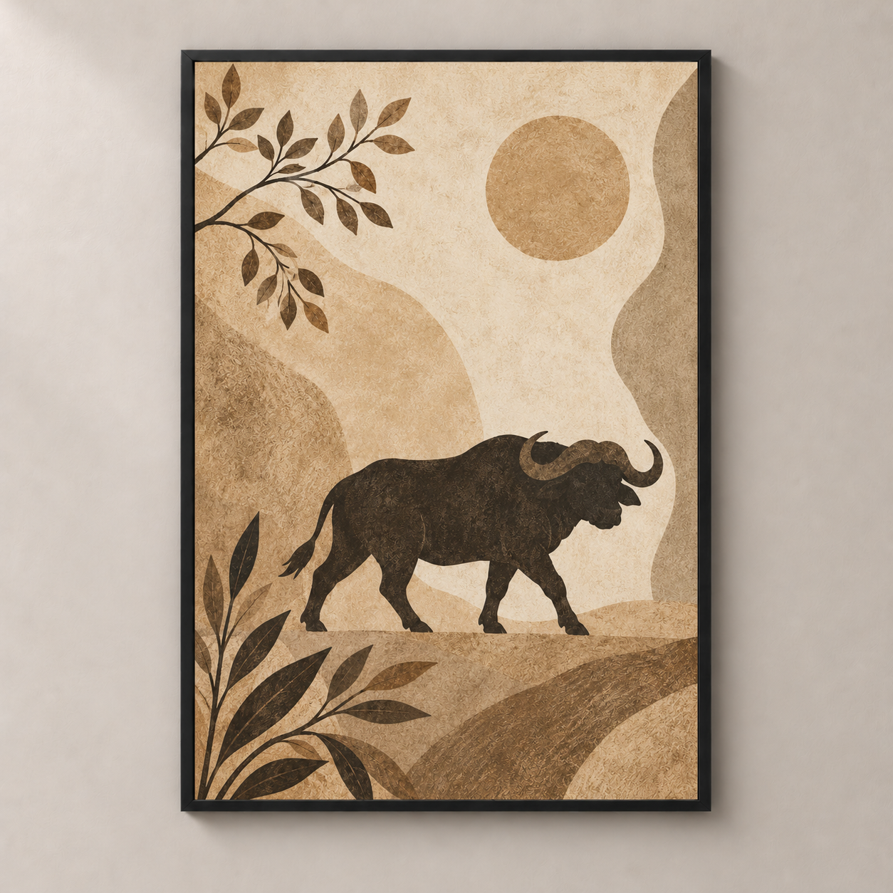 Buffalo Beneath the Still Sky - poster standalone mockup