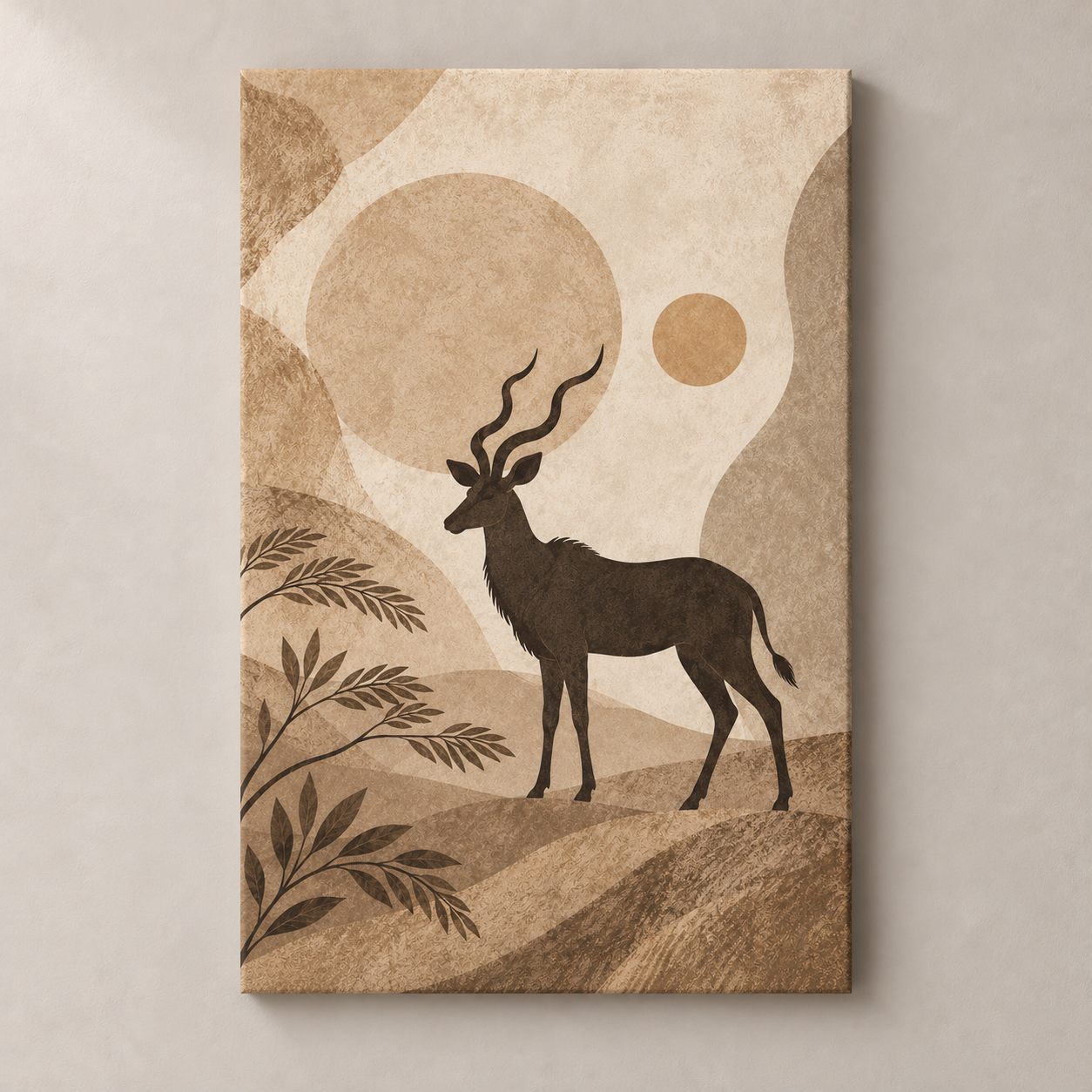 Kudu in the Evening Hush - canvas standalone mockup