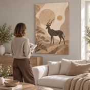 Kudu in the Evening Hush - canvas ugc mockup