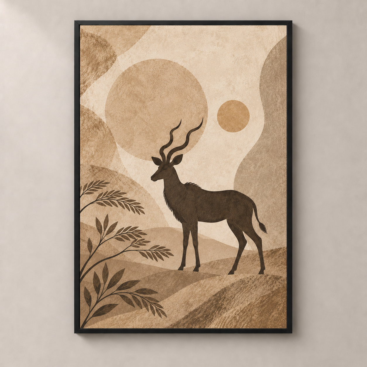 Kudu in the Evening Hush - poster standalone mockup