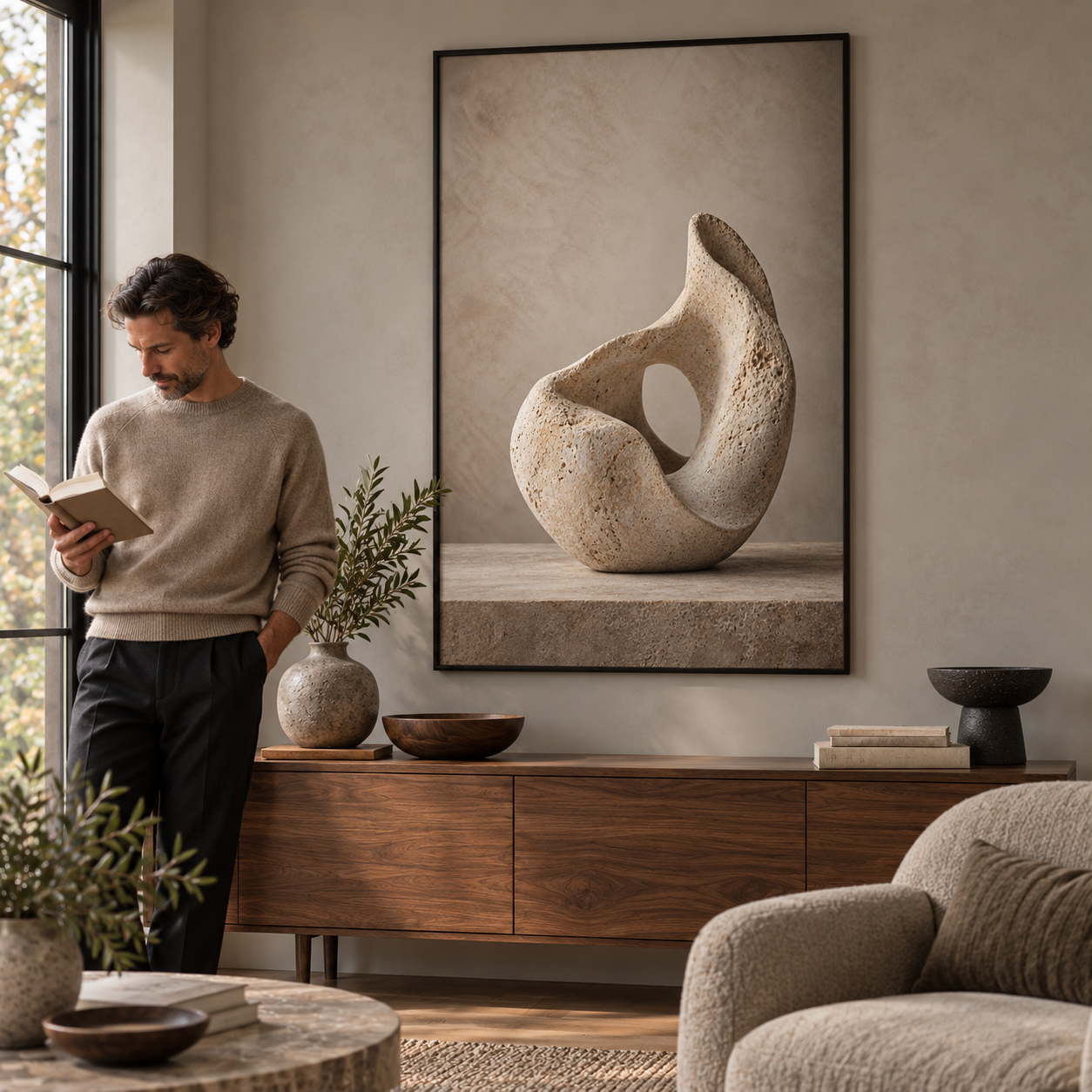 Rustic Nordic Zen No.3 - Poster lifestyle