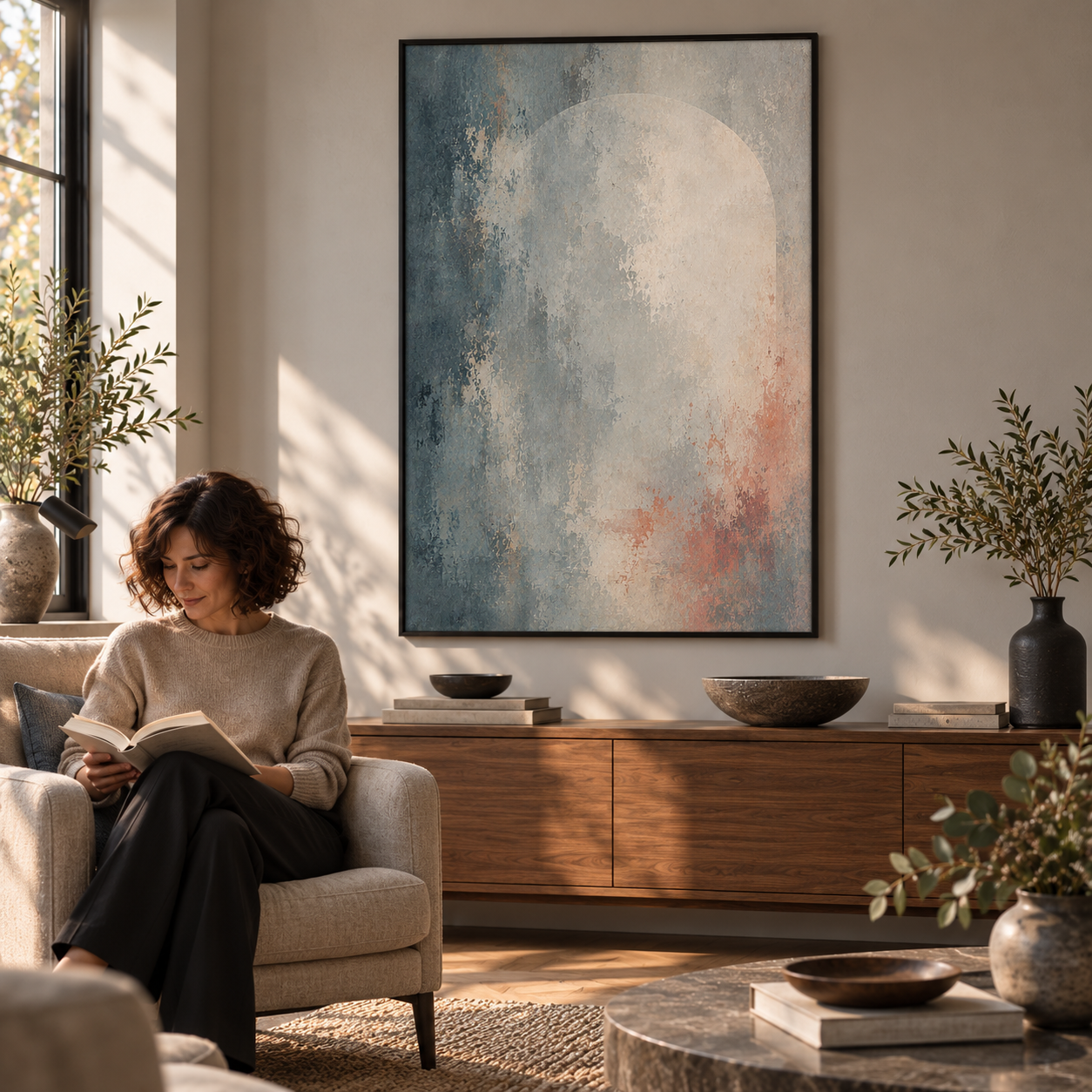 Blue Vase Stillness No.4 - Poster ugc
