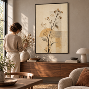 Ivory Blooms on Ochre - Poster ugc