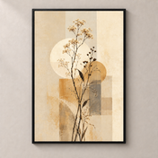 Ivory Blooms on Ochre No.2 - Poster standalone