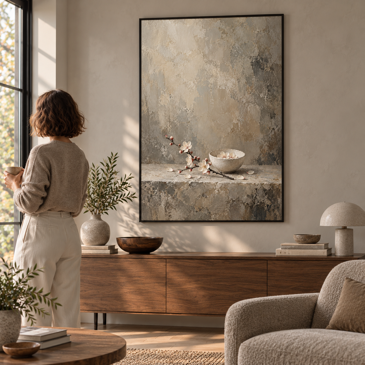 Plum Blossom on Stone No.4 - Poster ugc